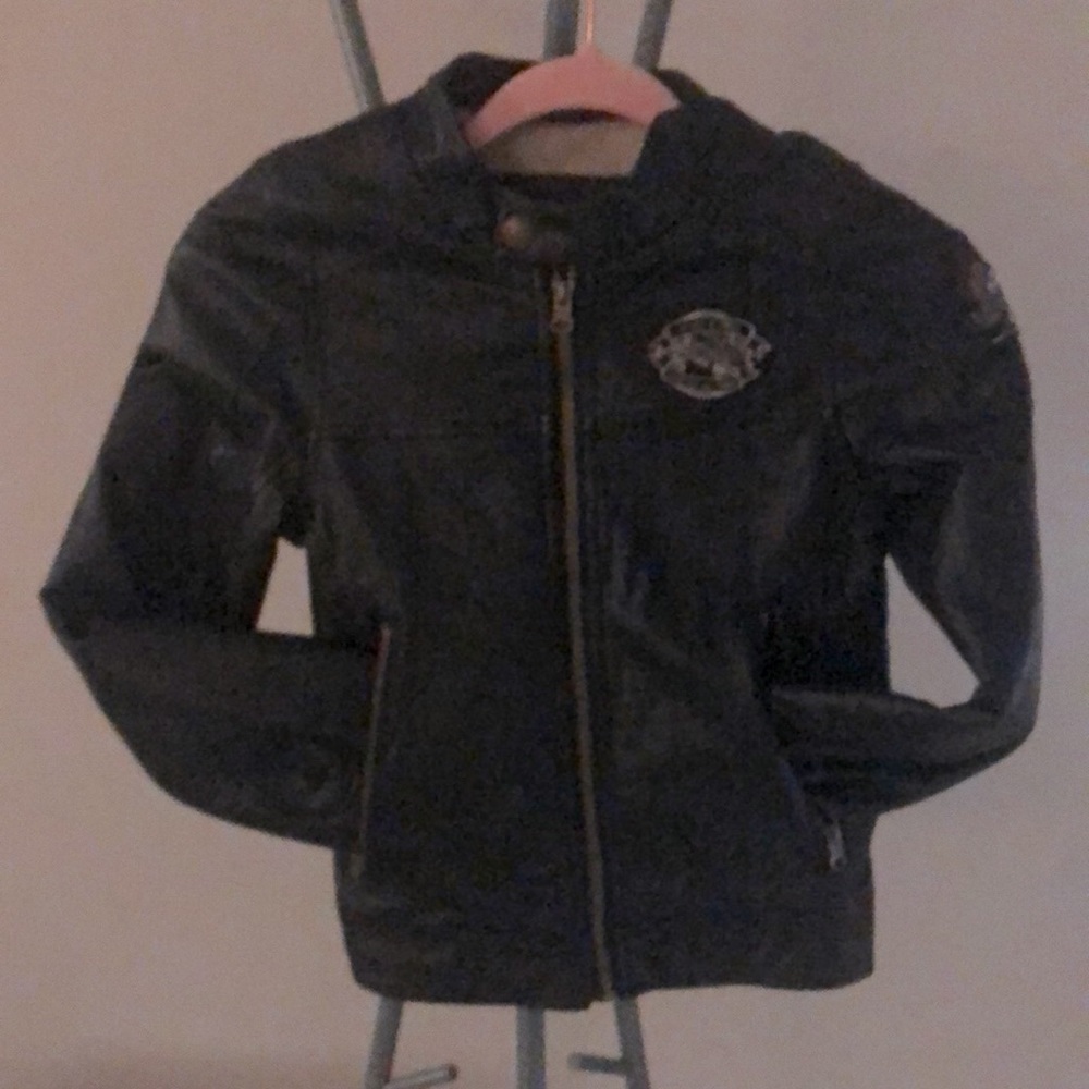 LONDON FOG Boy’s Pleather Biker Jacket